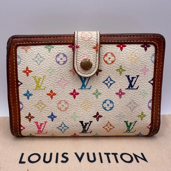 Louis Vuitton Murakami white kisslock wallet - Picture 1 of 16